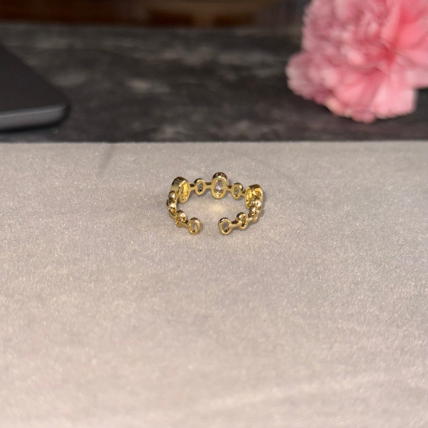 Studded Link Ring