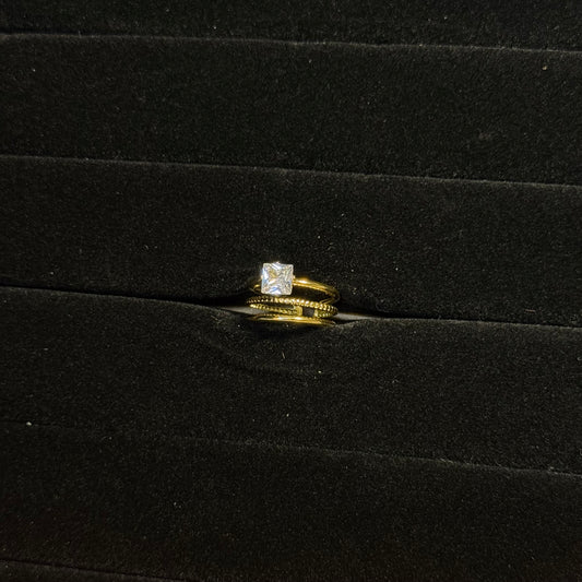 Elegant Princess Solitaire Ring HOUSE OF LAILA