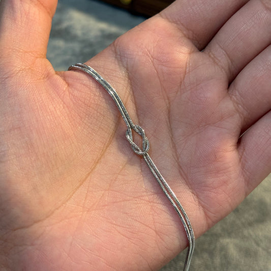 Entwined Silver Chain Bracelet