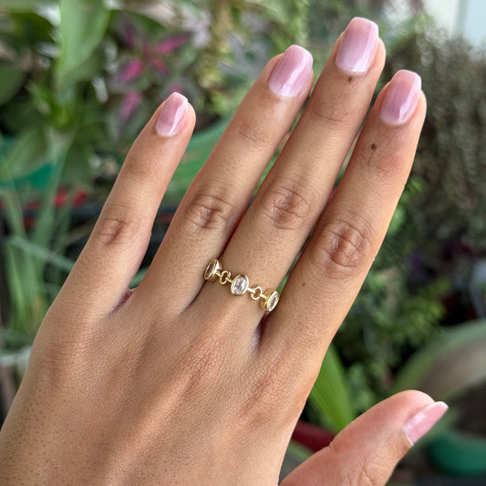 Studded Link Ring