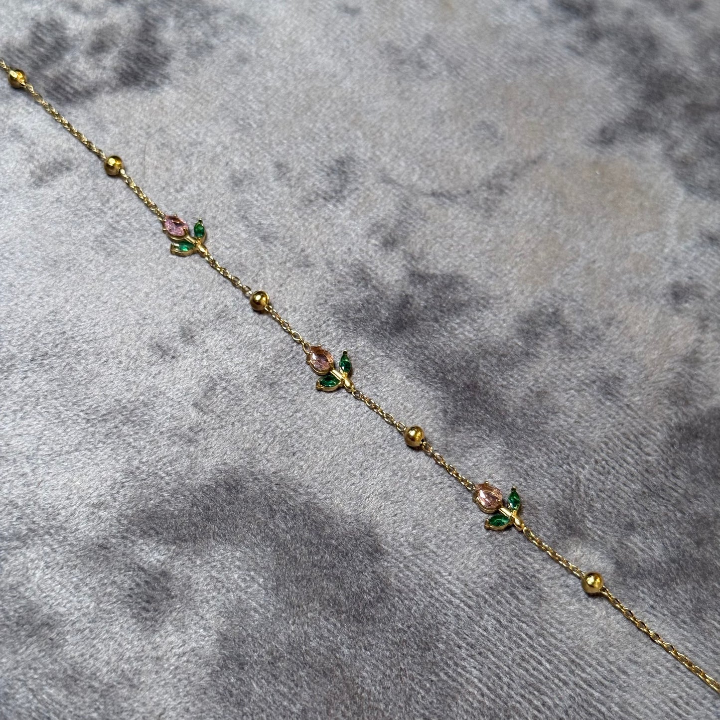 Pastel Tulip Chain Bracelet