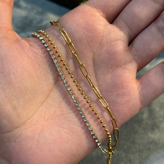 Trinity Layered Chain Bracelet