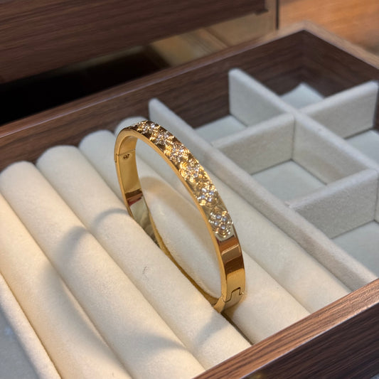 Flora Inset Bangle (Thin Wrist)