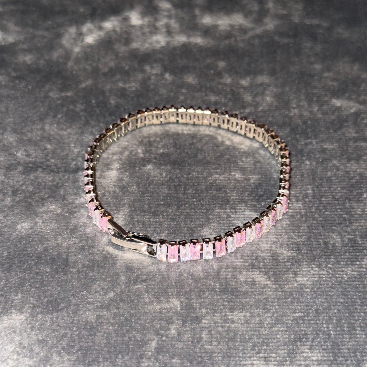 Cotton Candy Baguette Tennis Bracelet