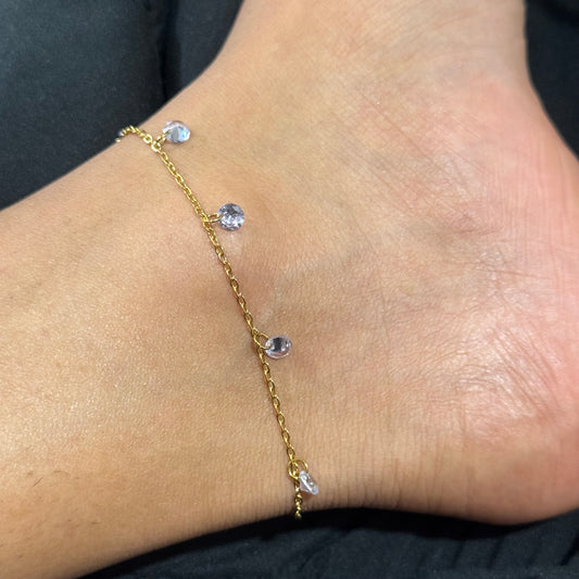 Dewdrop Dangle Anklet (Single)