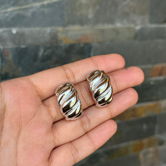 Everyday Croissant Studs (Silver)