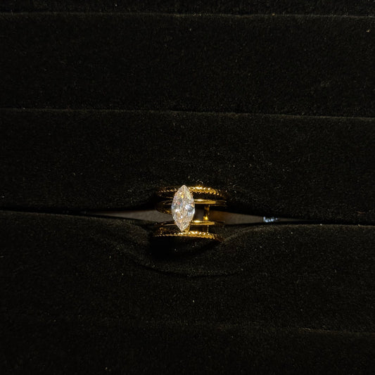 Multi-Band Marquise Solitaire Ring HOUSE OF LAILA