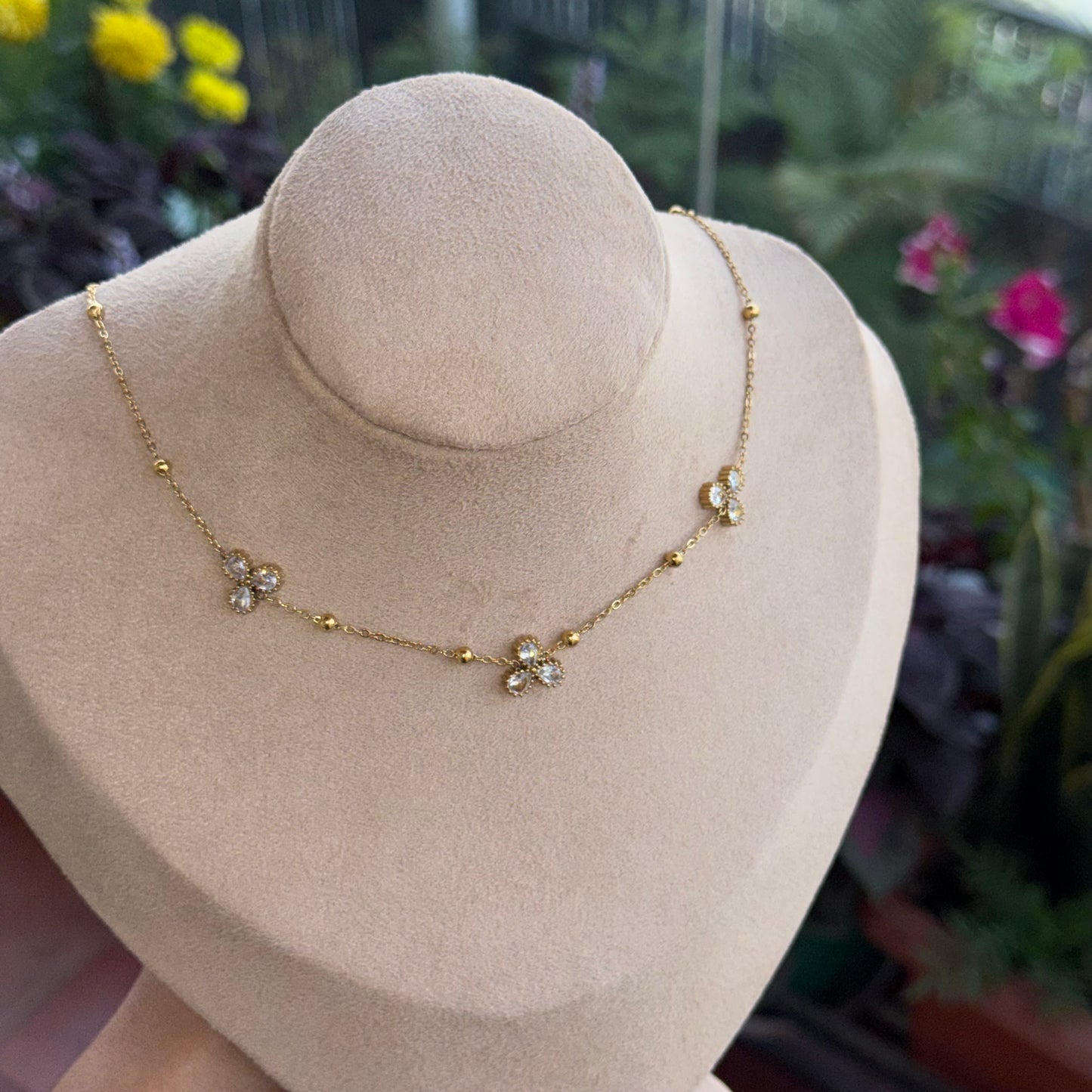 Pure Clover Necklace + Earring Set