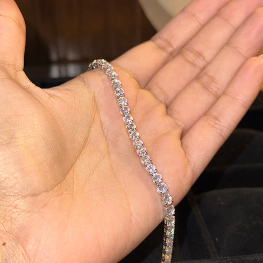 Icy Silver Tennis Bracelet
