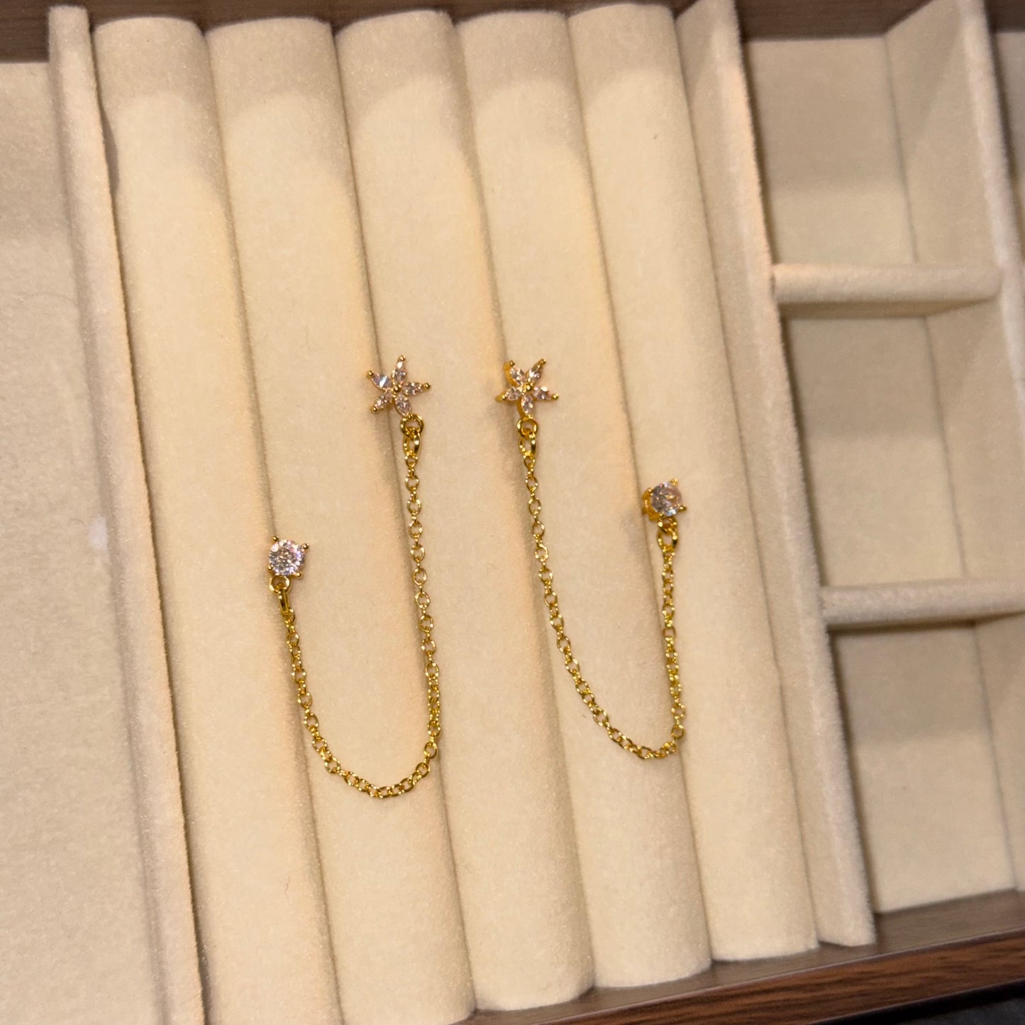 Jasmine Double-Piercing Studs