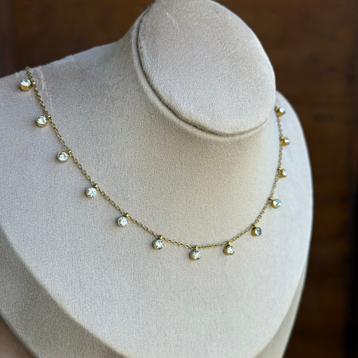 Violet Studded Necklace