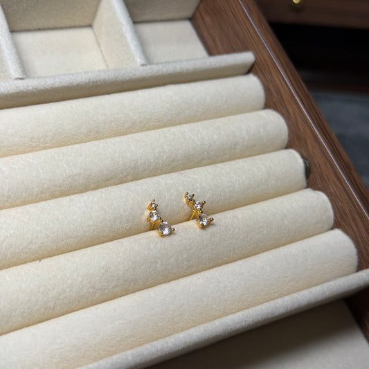Trio Stack Ball-Back Studs