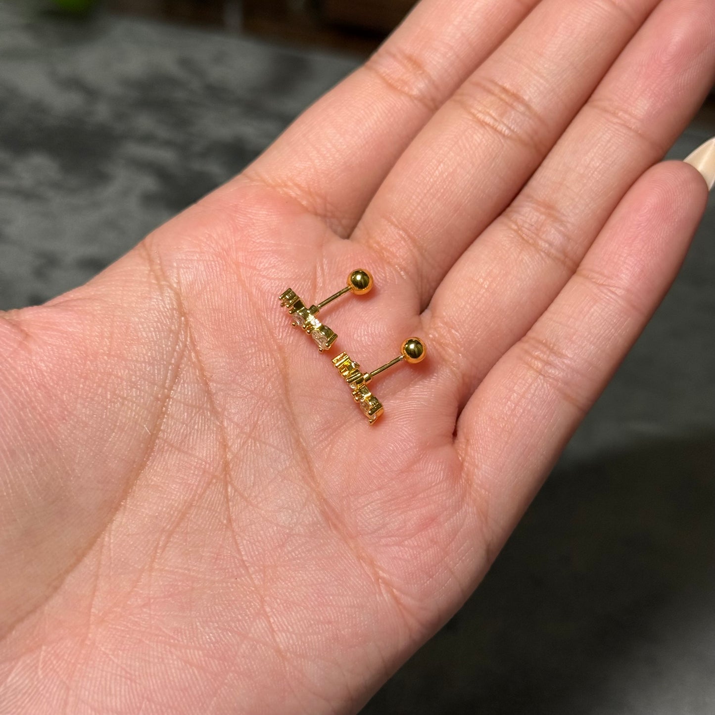 Trio Stack Ball-Back Studs