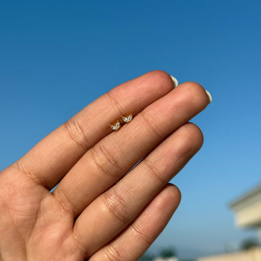 (Very Tiny) Twin Petal Studs