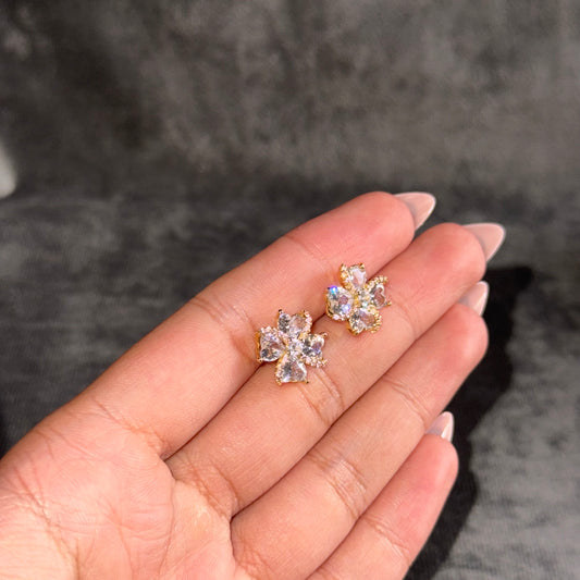 Clover Shimmer Statement Studs