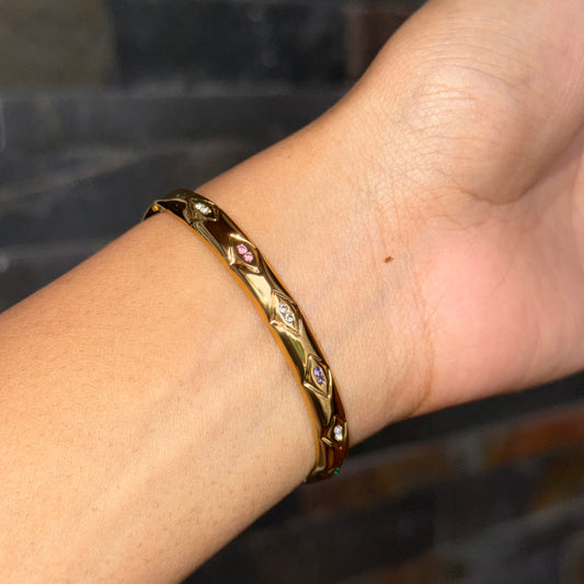 First Love Studded Bangle (Thin Wrist)