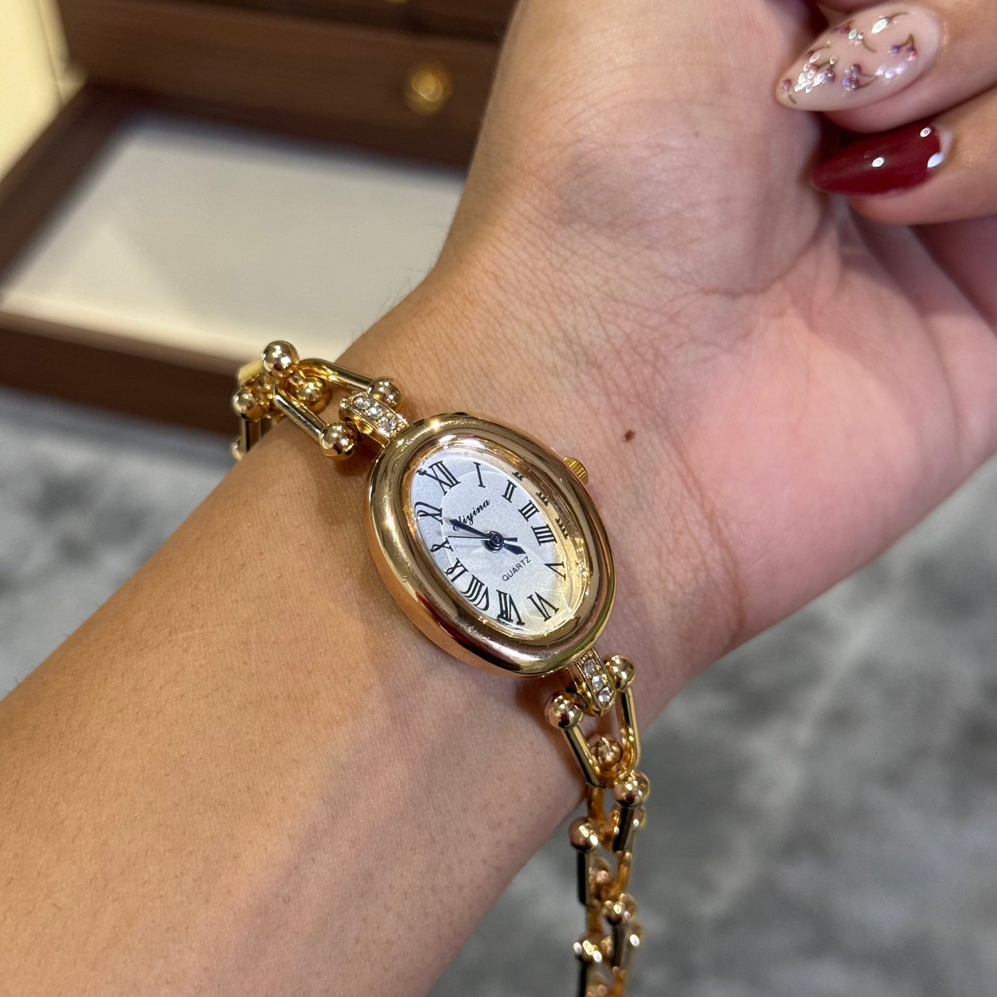 Verona Oval Watch (Random Color Box Included)