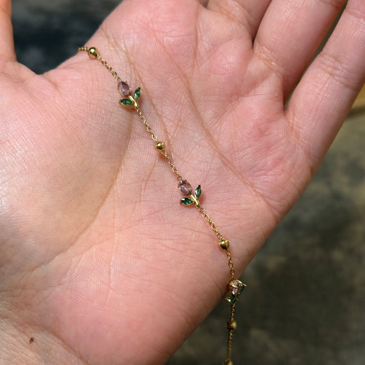 Pastel Tulip Chain Bracelet
