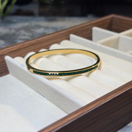 Emerald Eternity Line Bangle