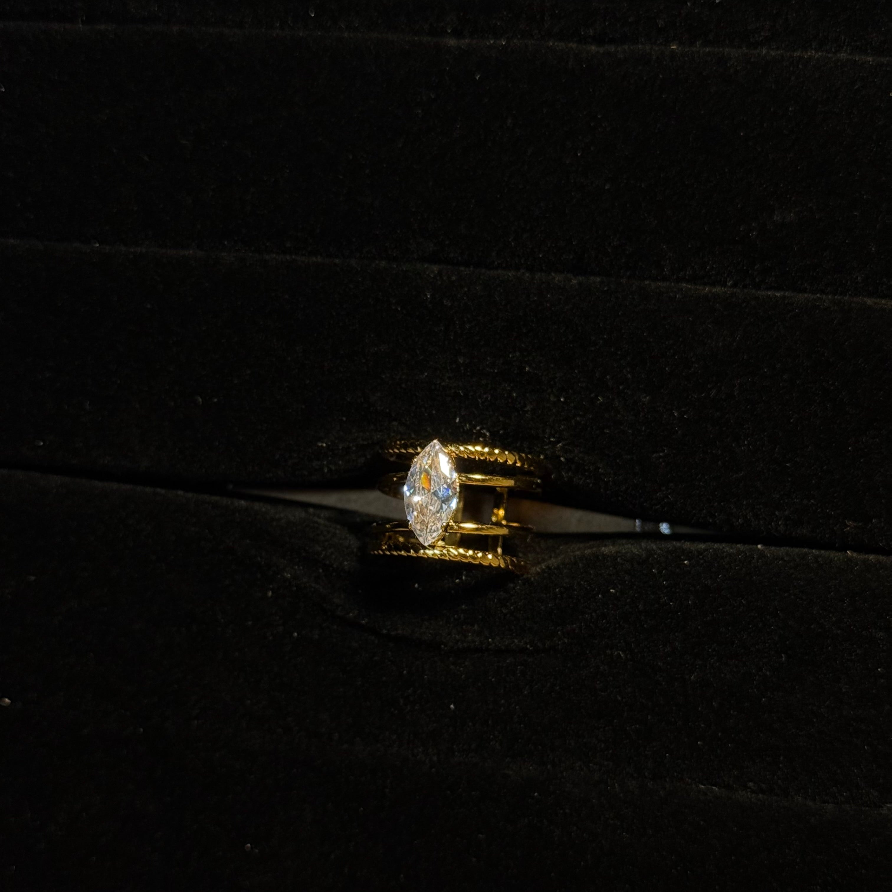 Multi-Band Marquise Solitaire Ring HOUSE OF LAILA