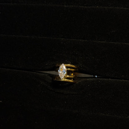 Multi-Band Marquise Solitaire Ring HOUSE OF LAILA