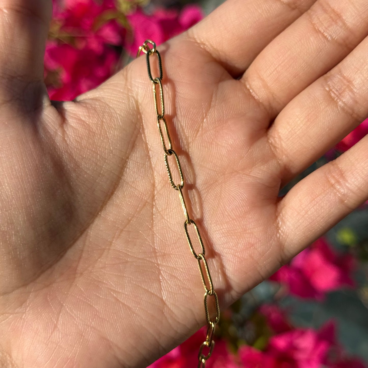 Linear Link Minimal Chain Bracelet