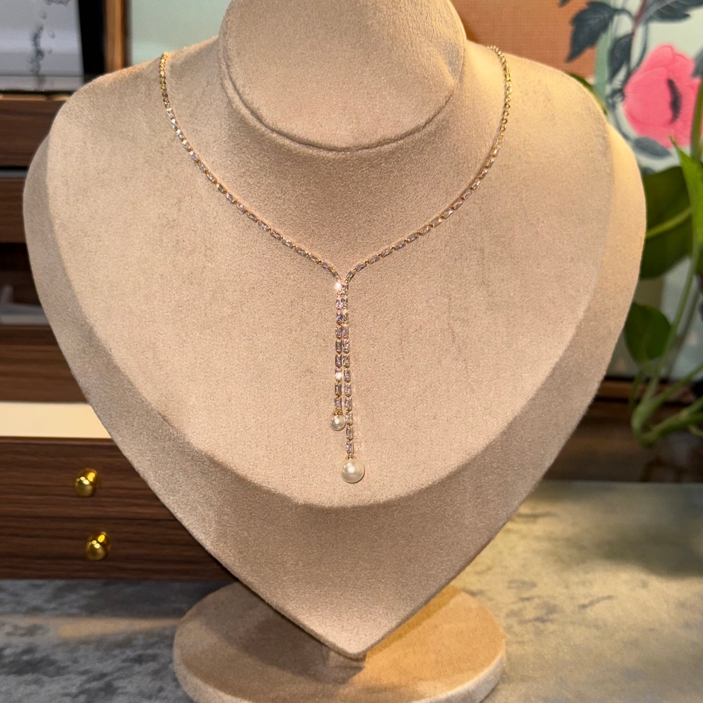 Elysian Pearl Drop Necklace