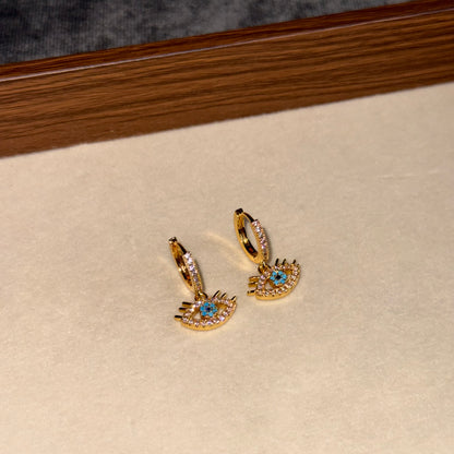 Evil-Eye Dangle Hoops
