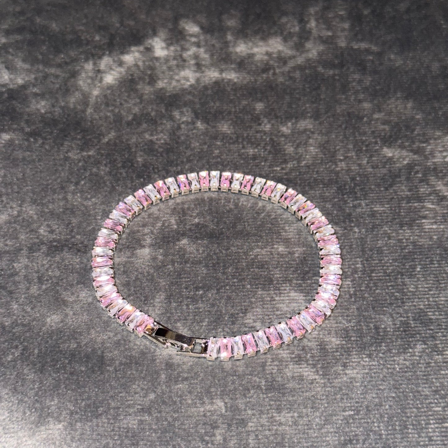 Cotton Candy Baguette Tennis Bracelet