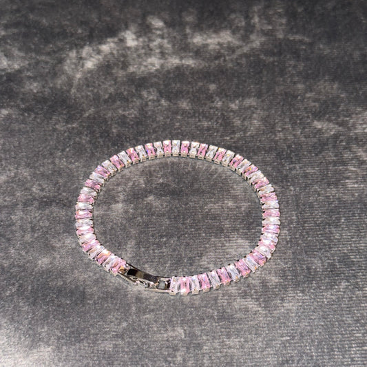 Cotton Candy Baguette Tennis Bracelet