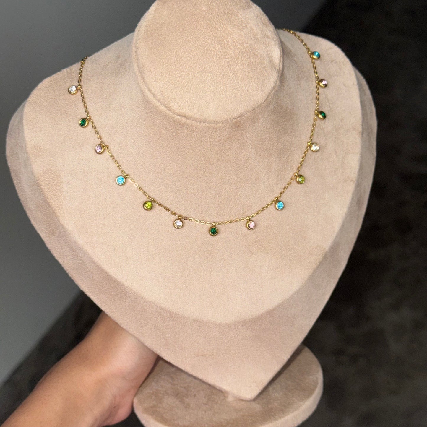 Francesca Multi-Color Studded Necklace