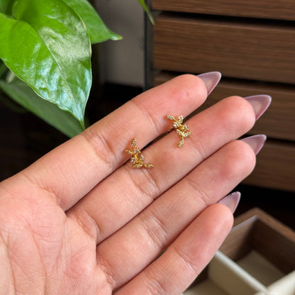 Don't Leaf Me Ball-Back Studs (Golden)
