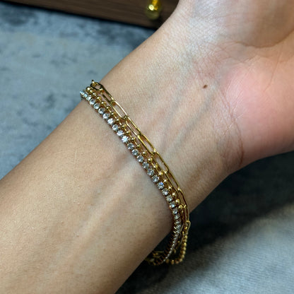 Trinity Layered Chain Bracelet