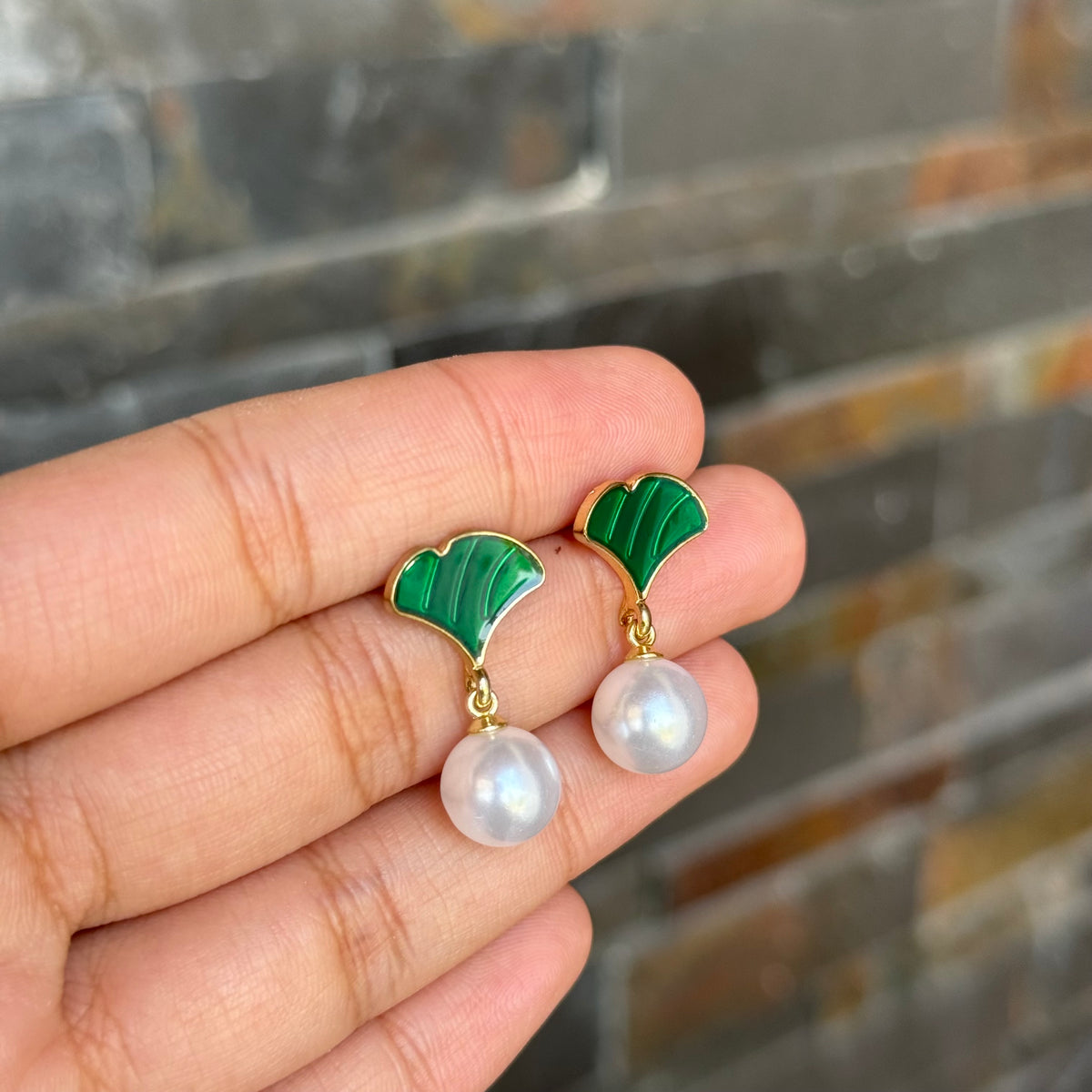 Mermaid Pearl Drop Studs