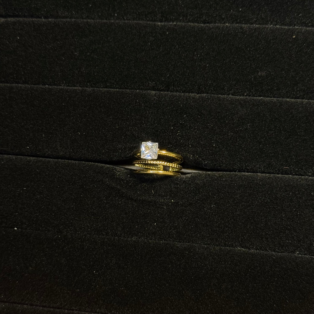 Elegant Princess Solitaire Ring HOUSE OF LAILA