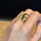 Open Floral Solitaire Ring HOUSE OF LAILA