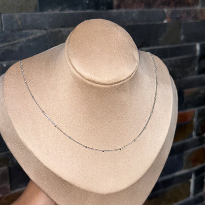 Stephanie Beaded Chain (Silver)