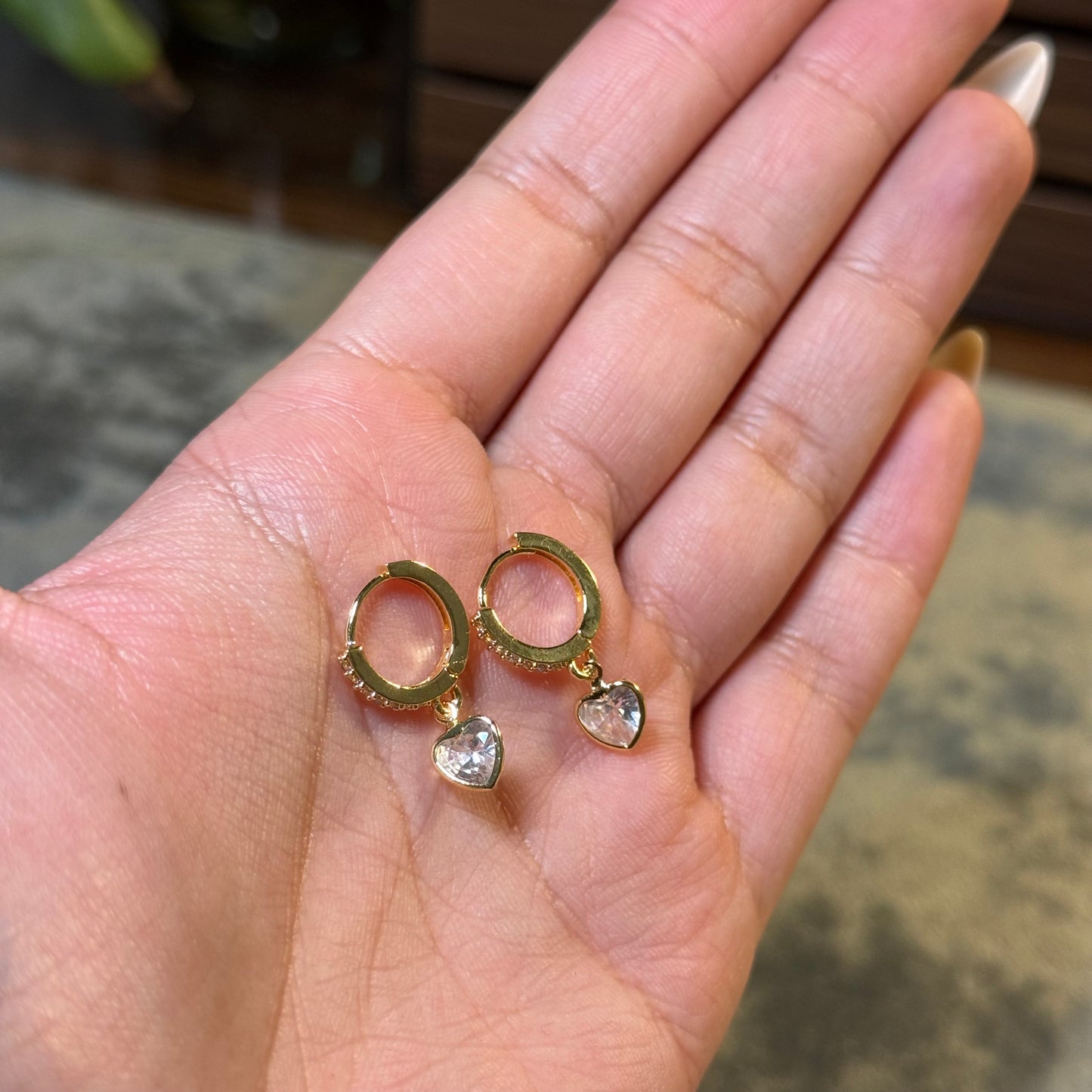 Sweetheart Crystal Hoops