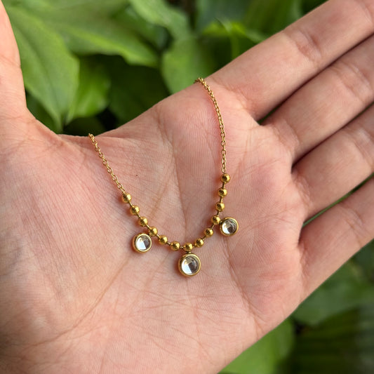 Olive Studded Necklace