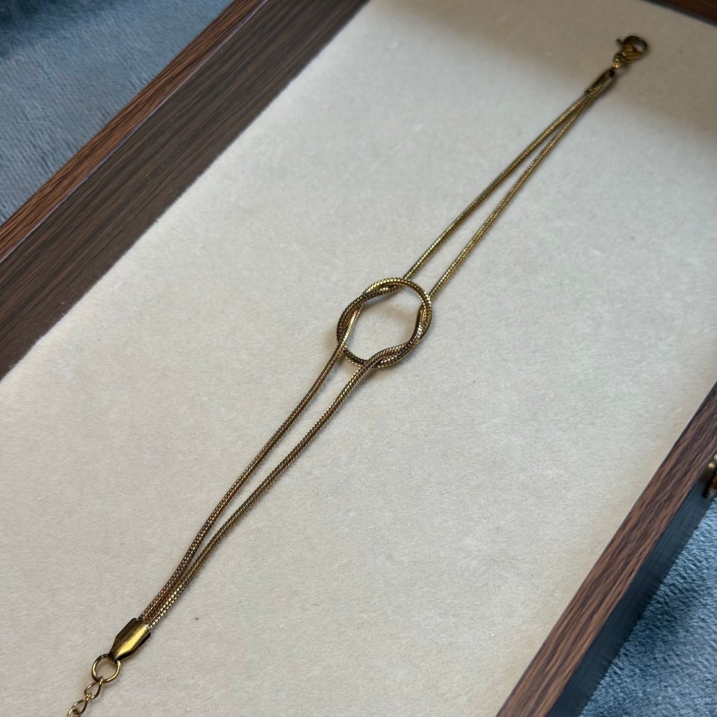 Entwined Gold Chain Bracelet