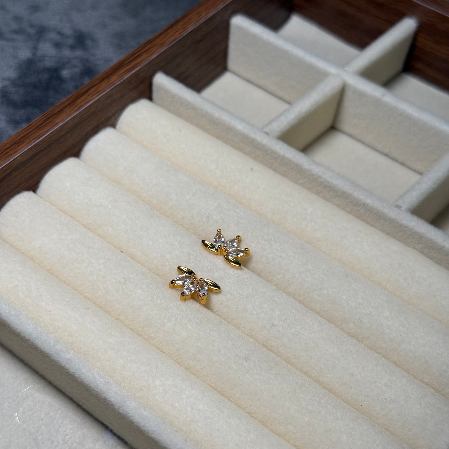 Flora Half-Bloom Ball-Back Studs
