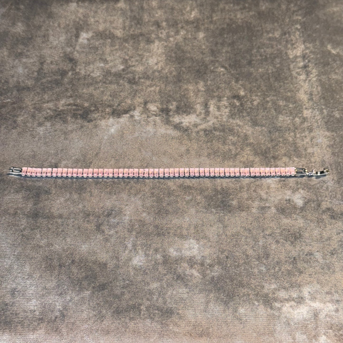 Pink Rosé Baguette Tennis Bracelet