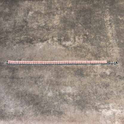 Pink Rosé Baguette Tennis Bracelet