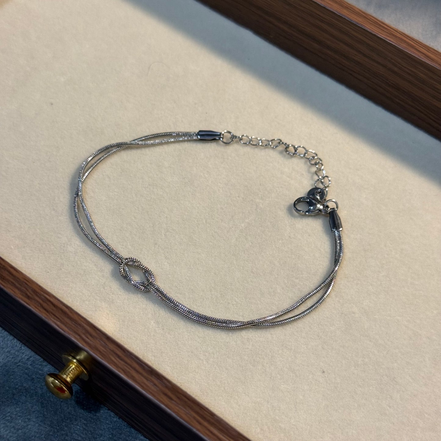 Entwined Silver Chain Bracelet