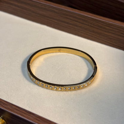 Honeycomb Inset Bangle (Thin Wrist)