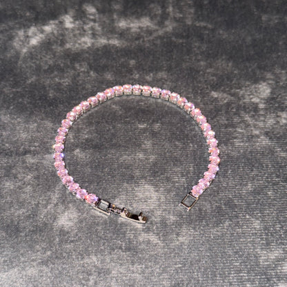 Solene Pink Tennis Bracelet