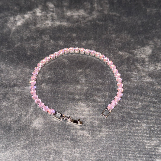 Solene Pink Tennis Bracelet