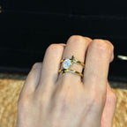 Cross Oval Solitaire Ring HOUSE OF LAILA