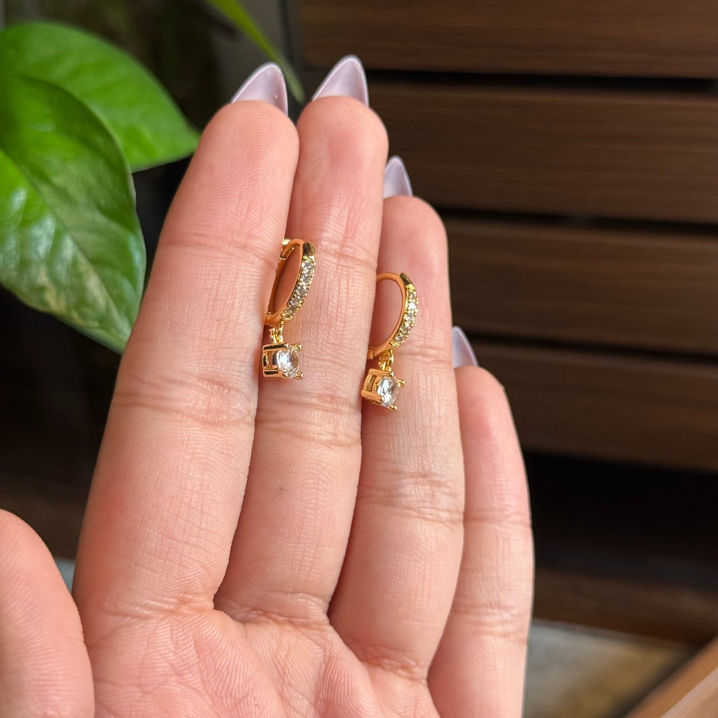 Carla Round Dangle Hoops