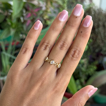 Studded Link Ring